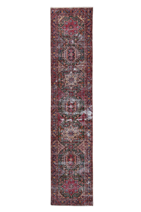 1254 - Persian Gharajeh Runner Rug 2'6" x 12'6"