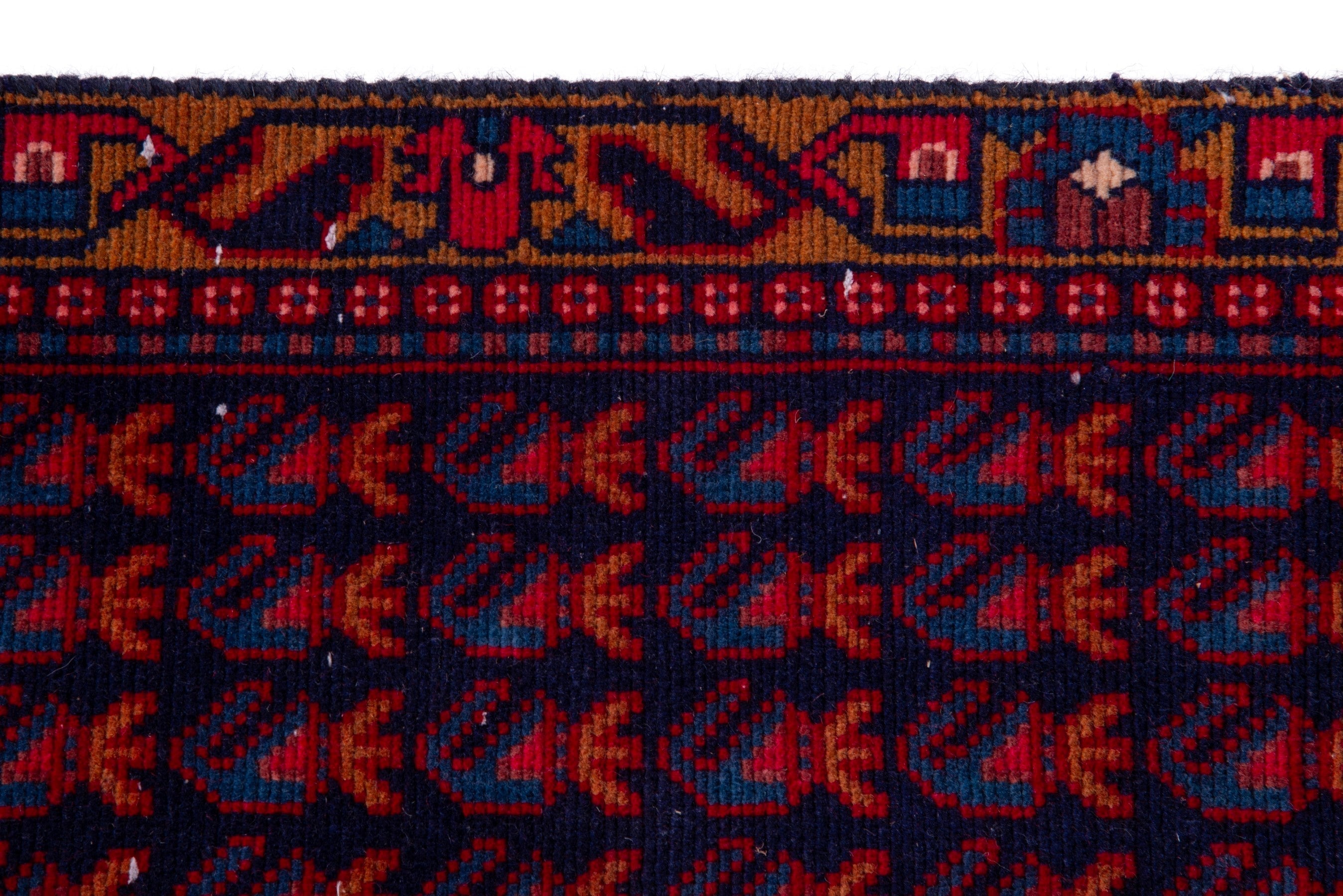 Persian Vist runner rug in burgundy and deep red, view 11 of 17