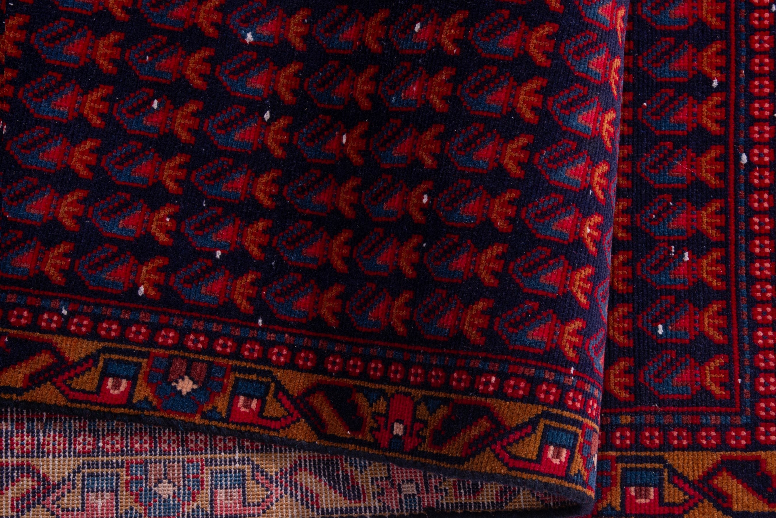 Persian Vist runner rug in burgundy and deep red, view 14 of 17