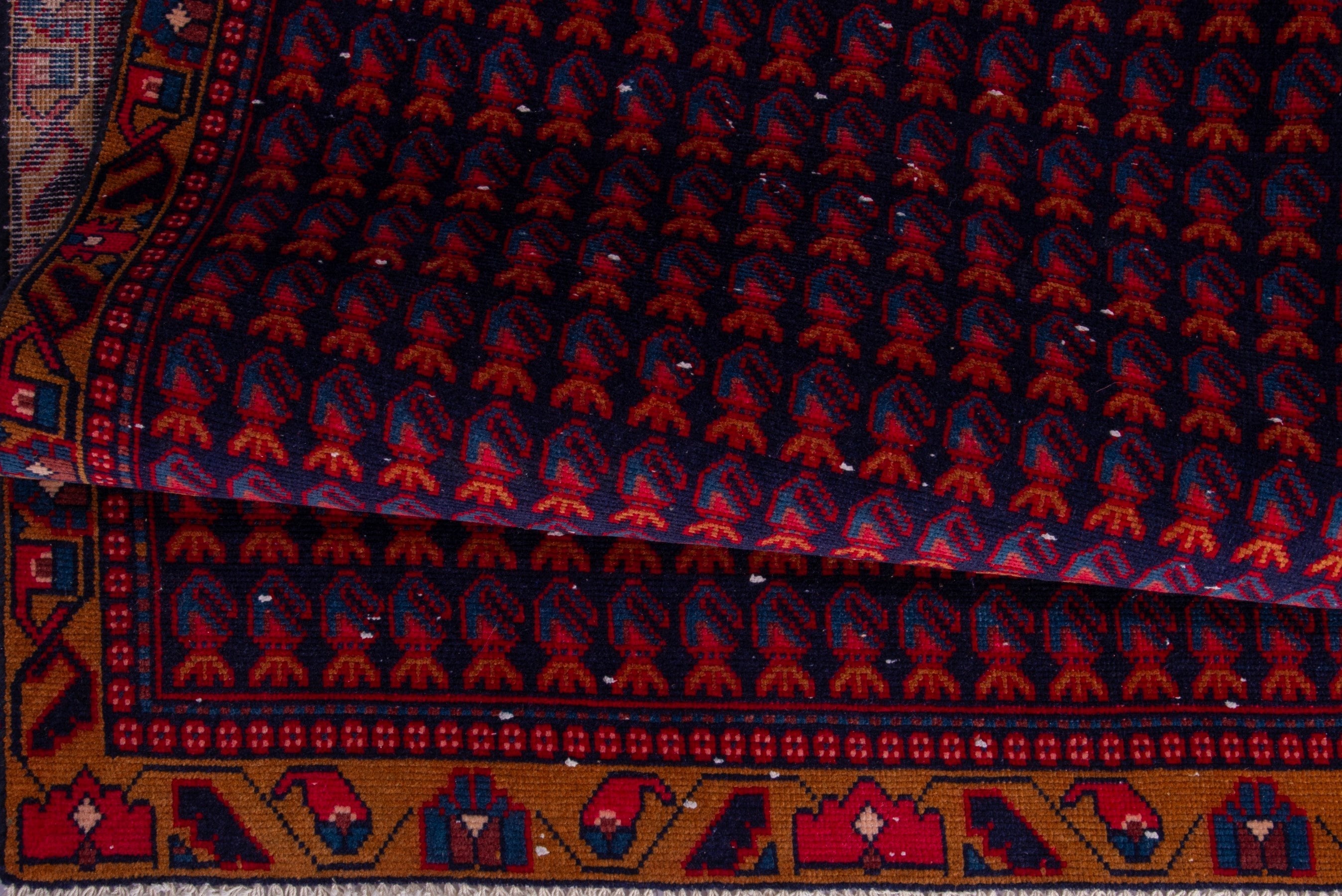 Persian Vist runner rug in burgundy and deep red, view 15 of 17
