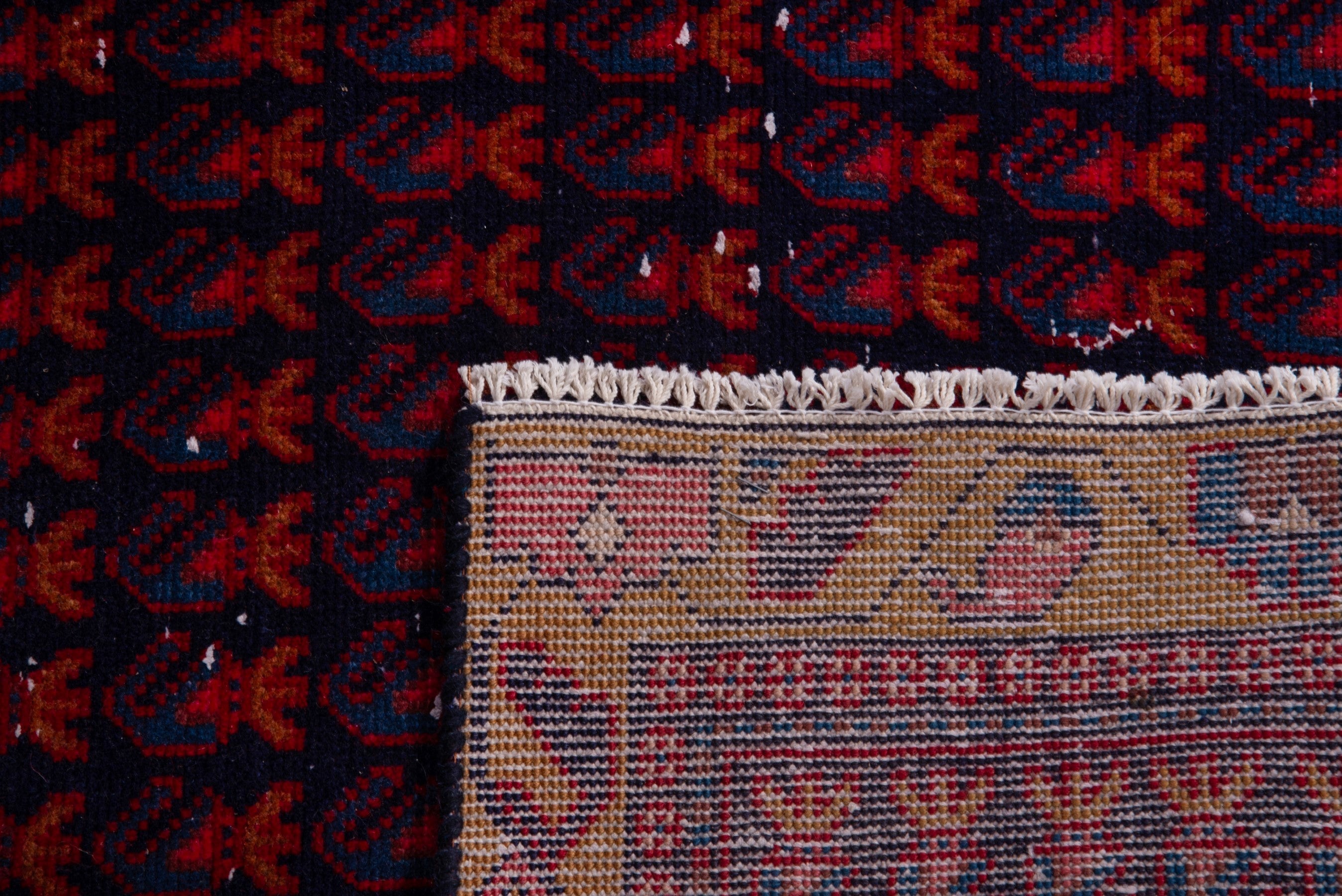 Persian Vist runner rug in burgundy and deep red, view 17 of 17