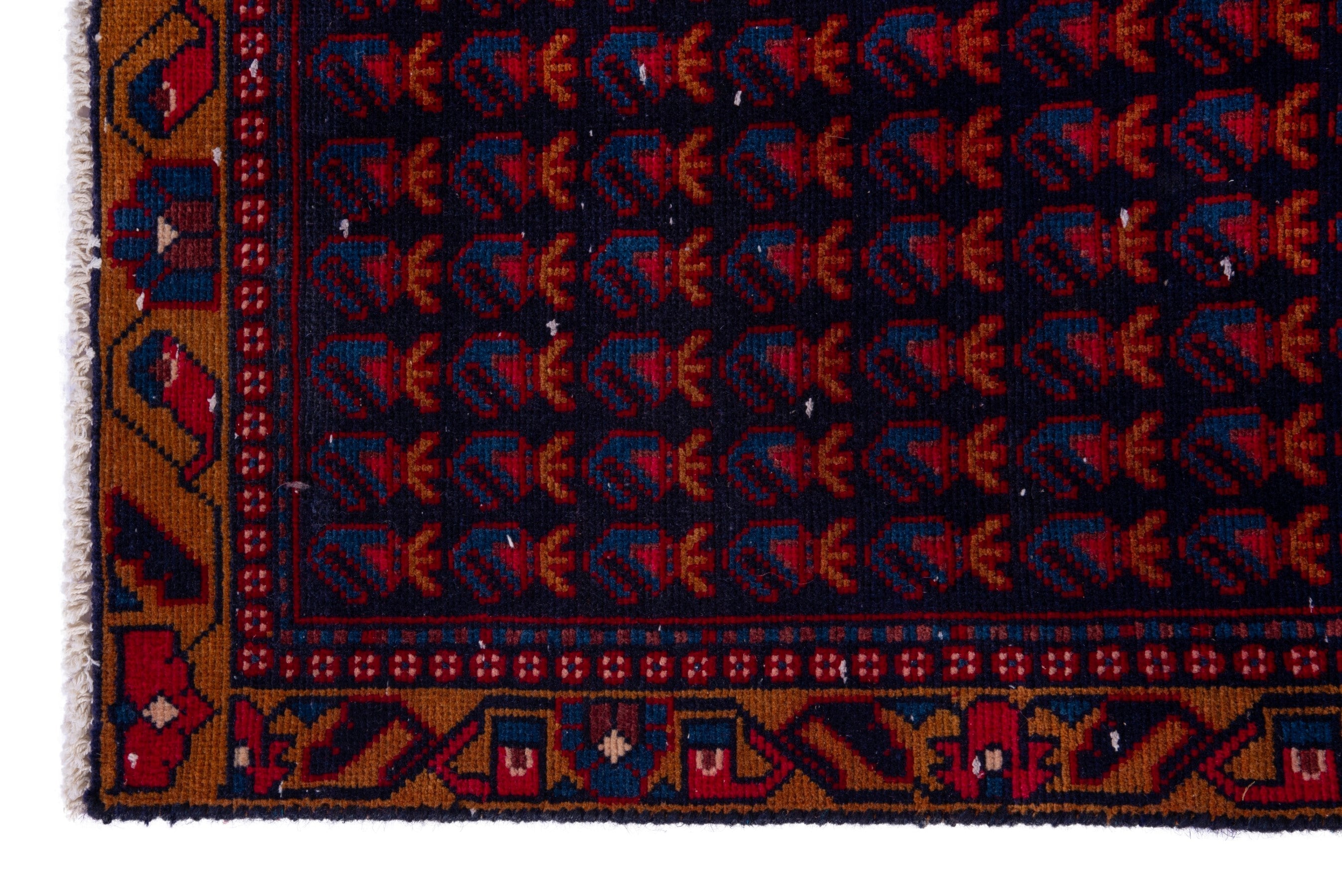 Persian Vist runner rug in burgundy and deep red, view 5 of 17