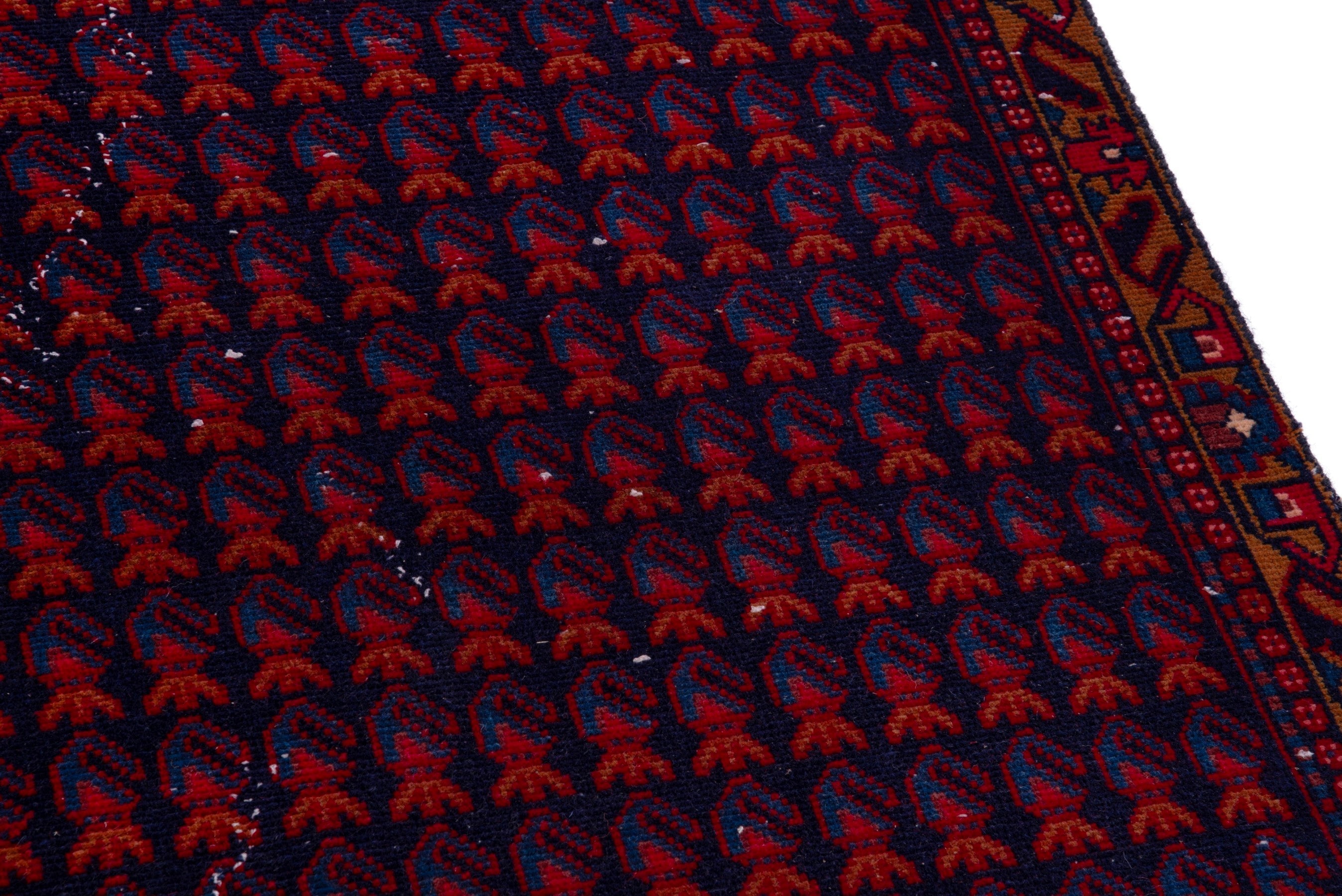 Persian Vist runner rug in burgundy and deep red, view 7 of 17