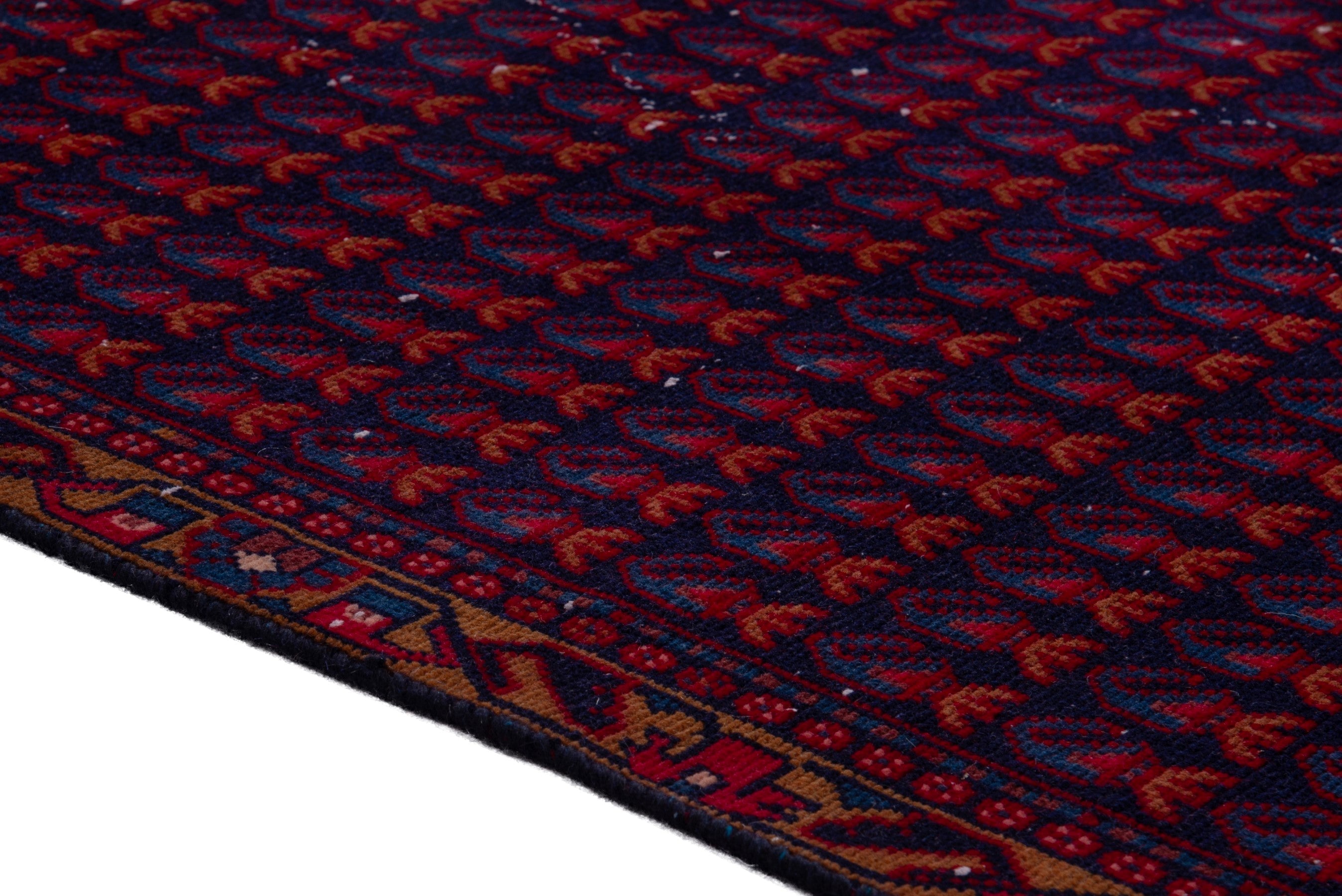 Persian Vist runner rug in burgundy and deep red, view 8 of 17