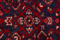 Turkish Anatolian runner rug in deep red and charcoal, view 3 of 18