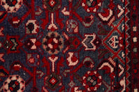 Turkish Anatolian runner rug in deep red and charcoal, view 4 of 18