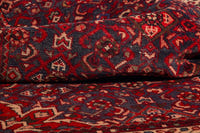 Turkish Anatolian runner rug in deep red and charcoal, view 6 of 18