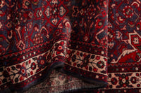Turkish Anatolian runner rug in deep red and charcoal, view 7 of 18
