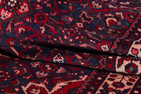 Turkish Anatolian runner rug in deep red and charcoal, view 8 of 18