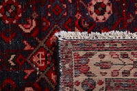 Turkish Anatolian runner rug in deep red and charcoal, view 10 of 18