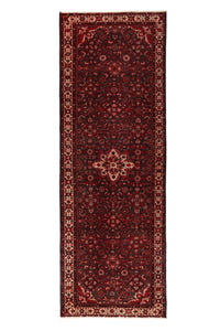Turkish Anatolian runner rug in deep red and charcoal, view 2 of 18