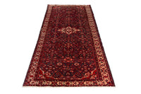 Turkish Anatolian runner rug in deep red and charcoal, view 11 of 18
