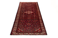 Turkish Anatolian runner rug in deep red and charcoal, view 12 of 18