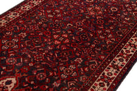 Turkish Anatolian runner rug in deep red and charcoal, view 13 of 18