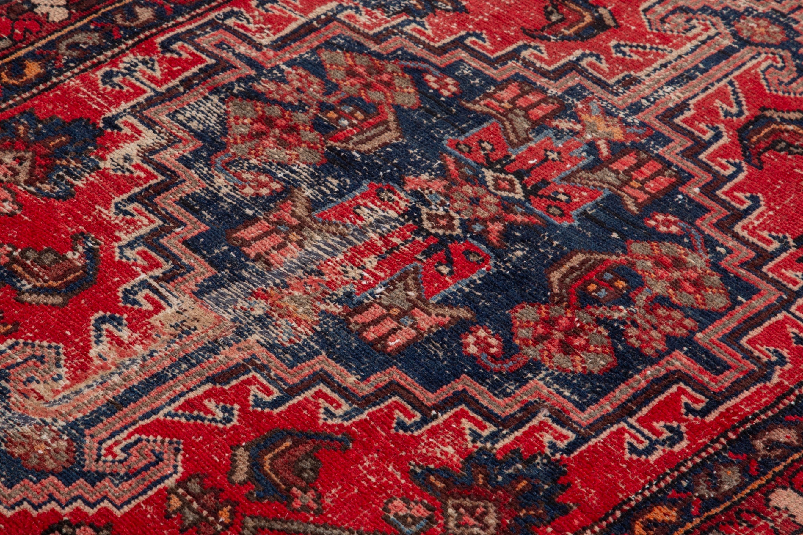 Persian Zanjan runner rug in deep red and burgundy, view 9 of 18
