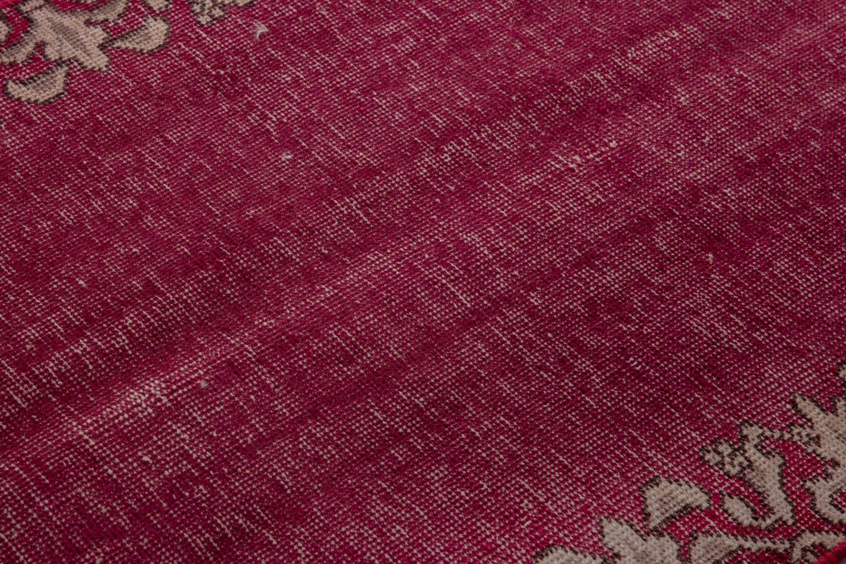 Persian Tabriz runner rug in burgundy and cream, view 9 of 17