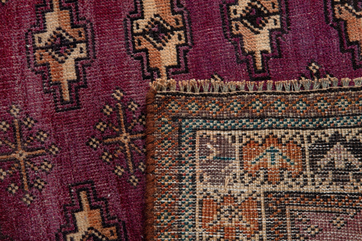 1289, Persian Torkaman Runner Rug