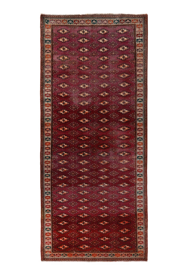 1289, Persian Torkaman Runner Rug