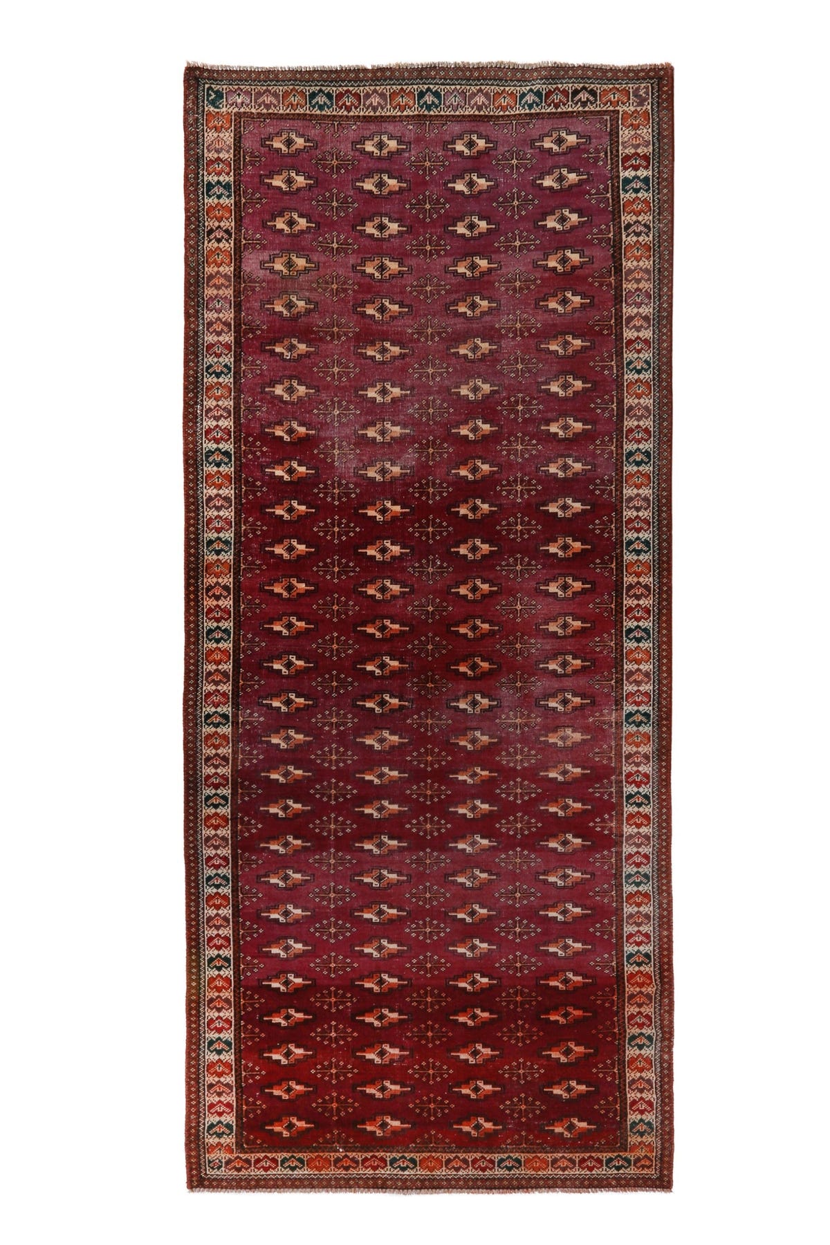1289, Persian Torkaman Runner Rug
