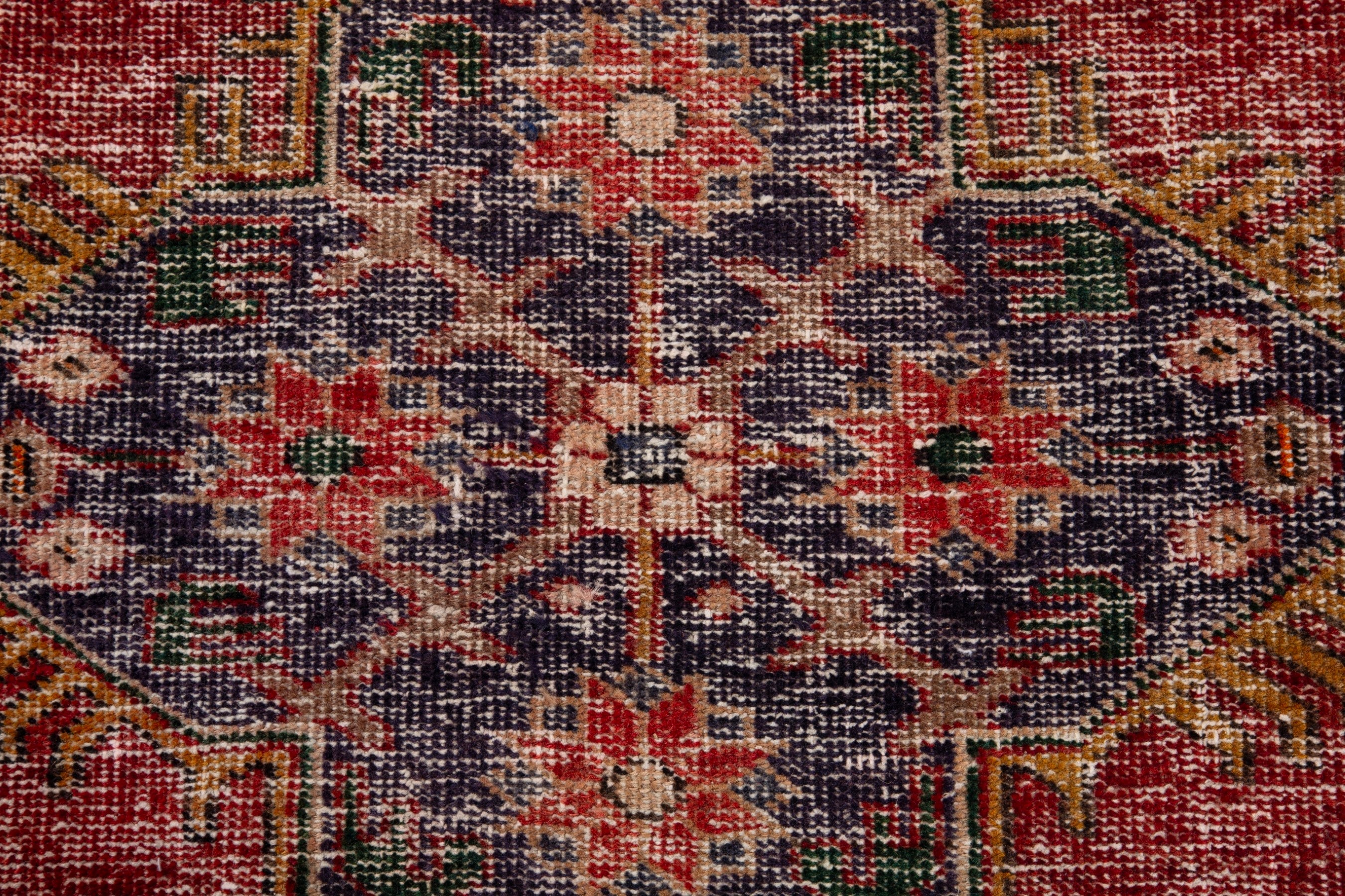 Persian Azerbaijan runner rug in deep red and burnt orange, view 12 of 16