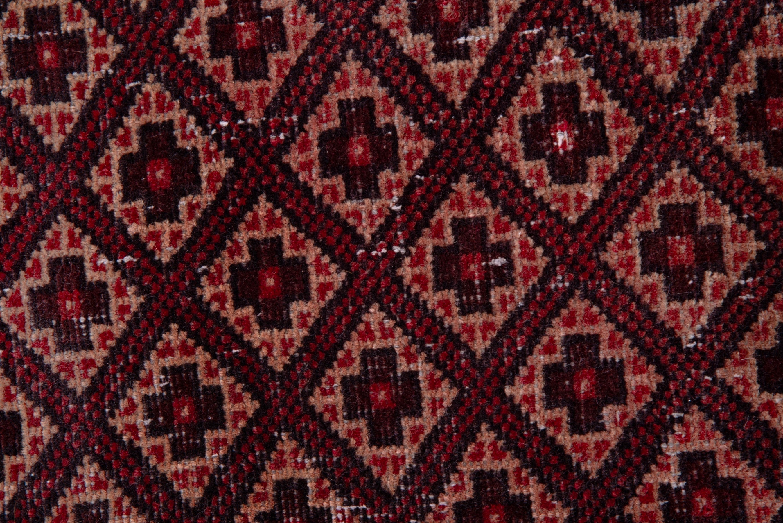 Persian Baluch accent rug in burgundy and beige, view 11 of 15
