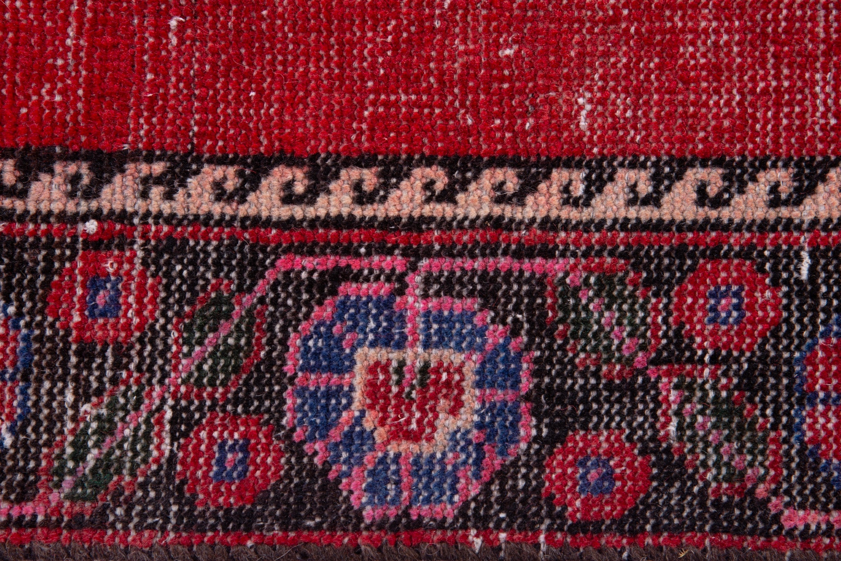 Persian Ferdos area rug in deep red and burgundy, view 9 of 15