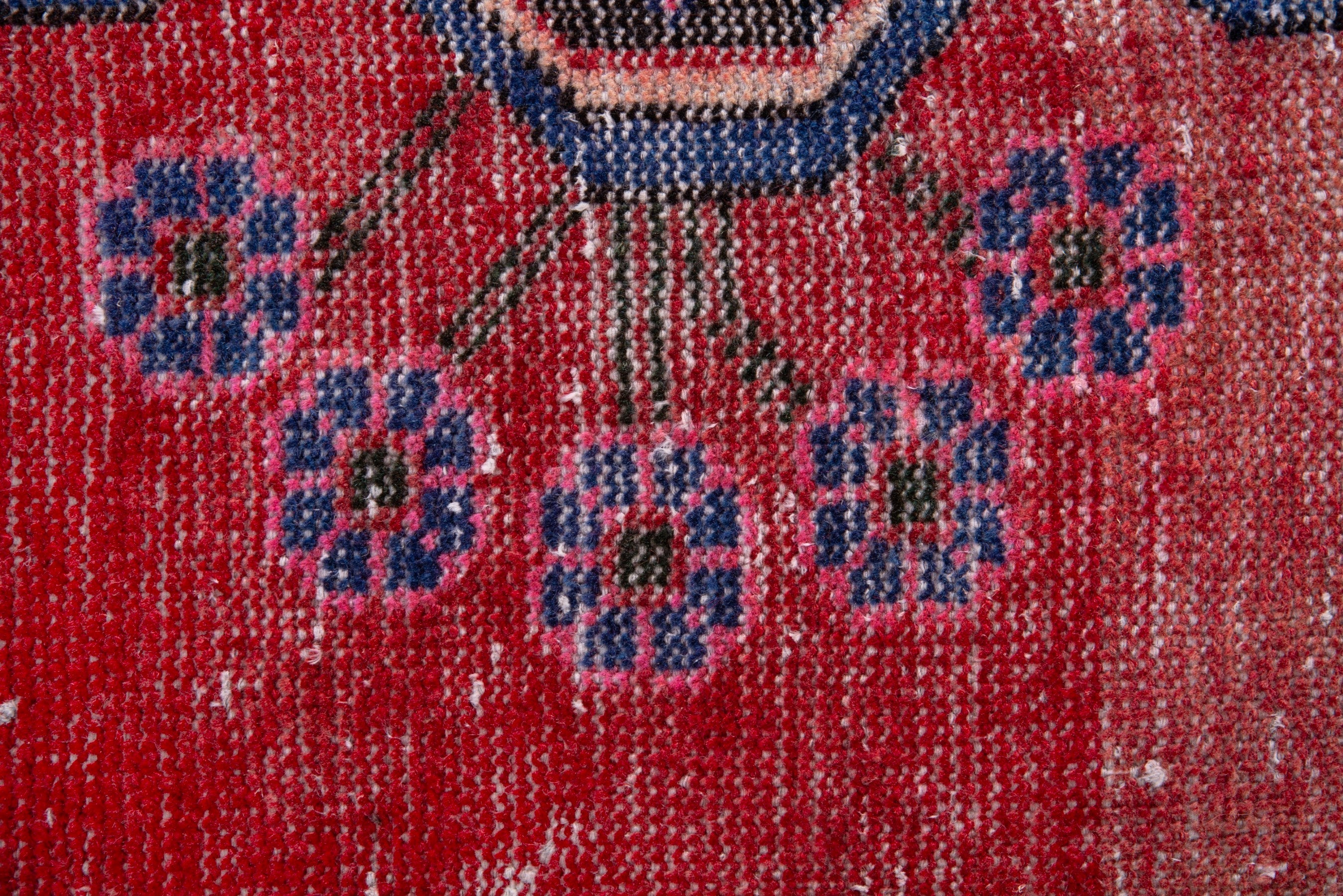 Persian Ferdos area rug in deep red and burgundy, view 11 of 15