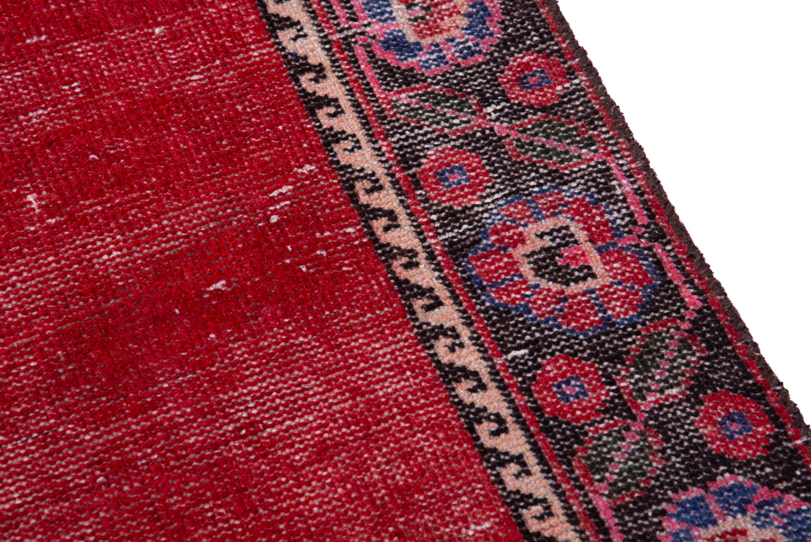 Persian Ferdos area rug in deep red and burgundy, view 6 of 15
