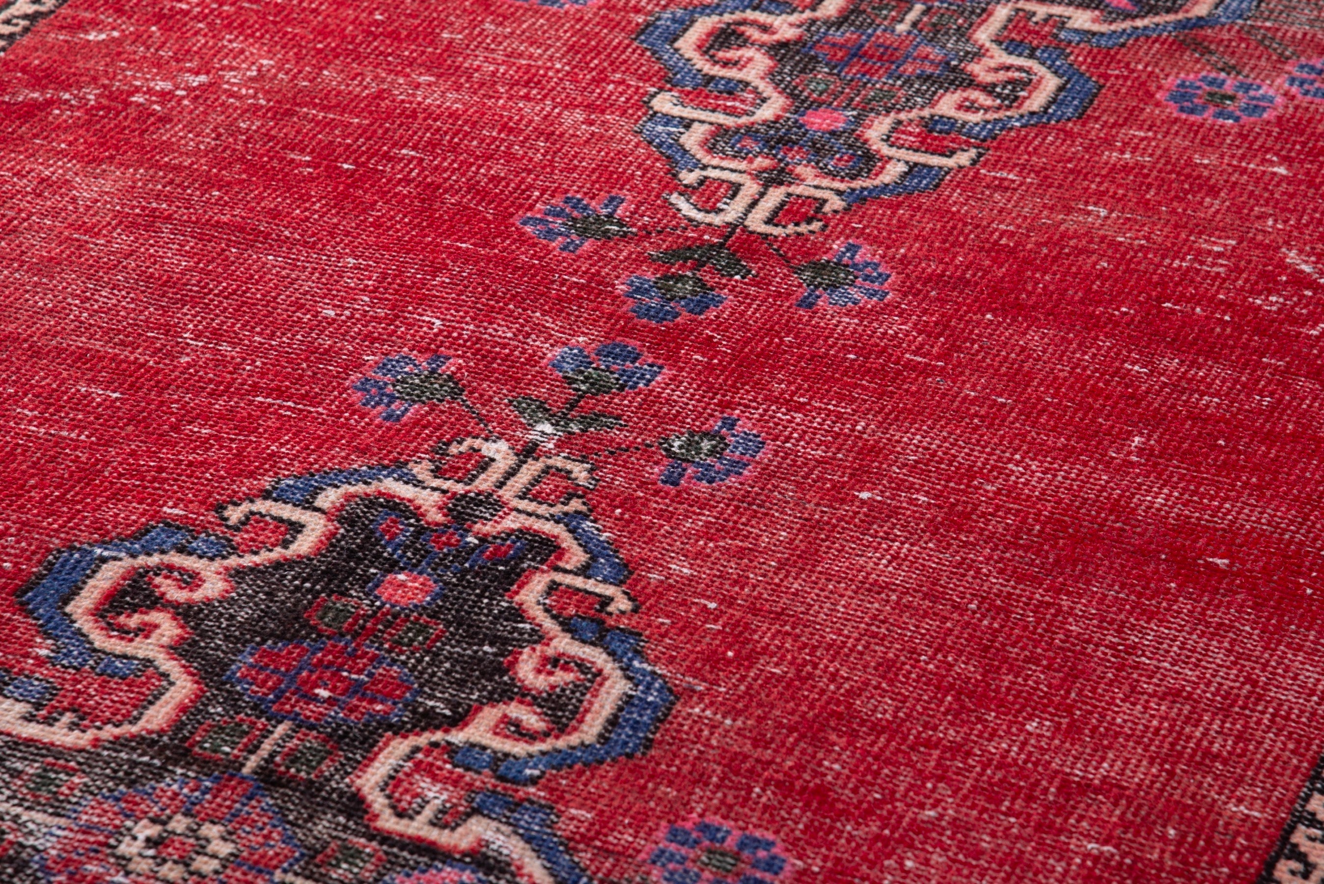 Persian Ferdos area rug in deep red and burgundy, view 8 of 15