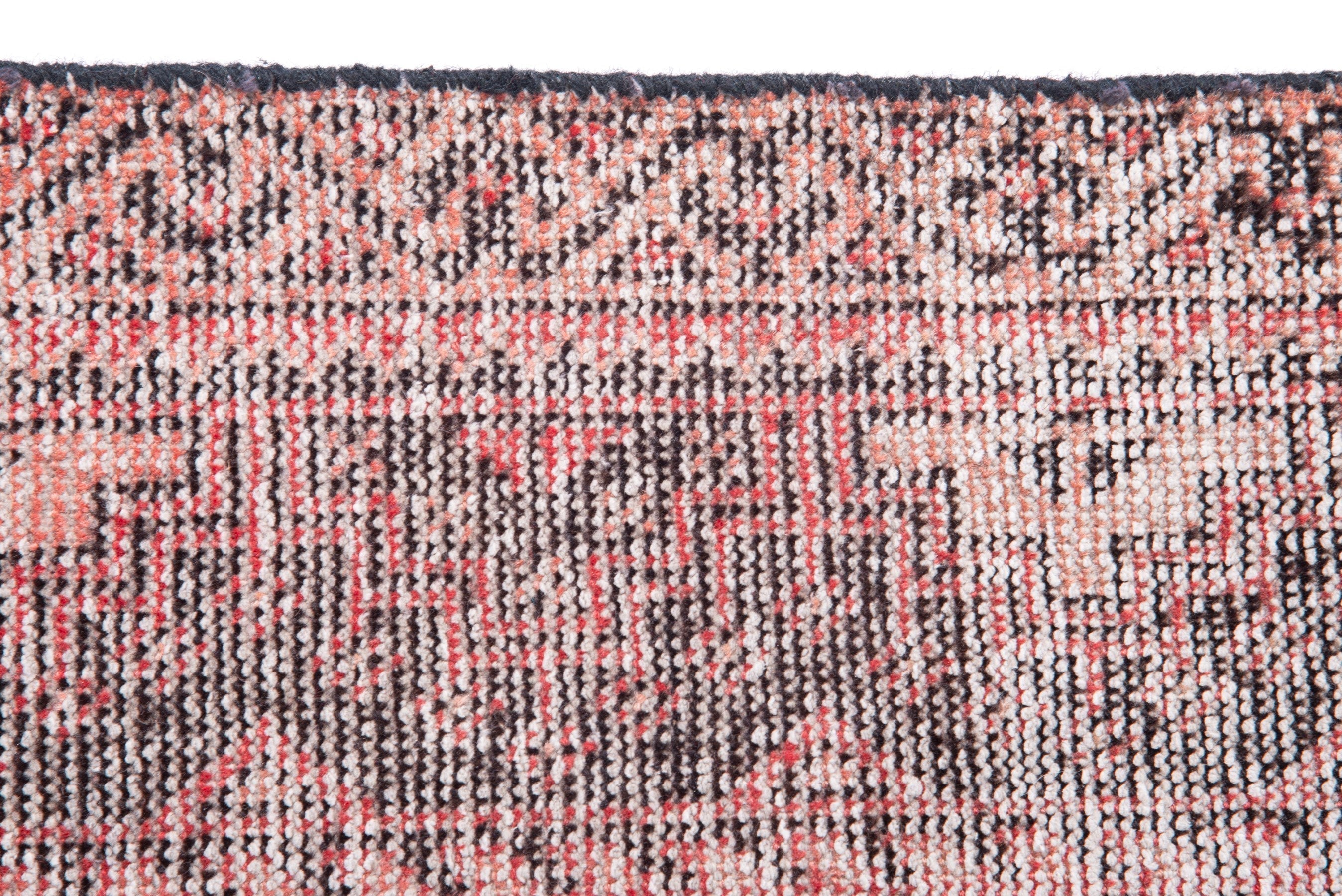 Persian Ferdos area rug in muted pink and dusty rose, view 10 of 17