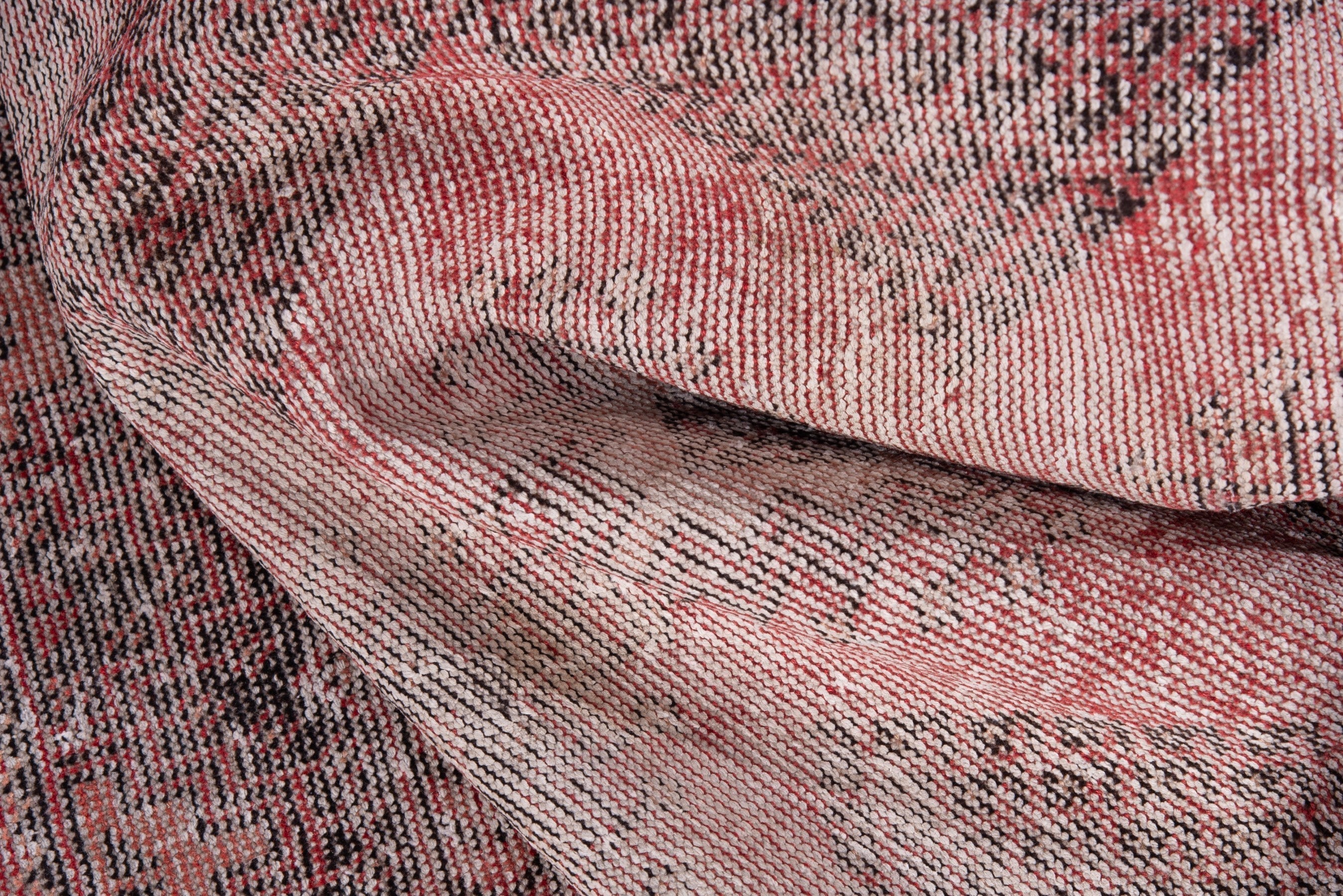 Persian Ferdos area rug in muted pink and dusty rose, view 12 of 17