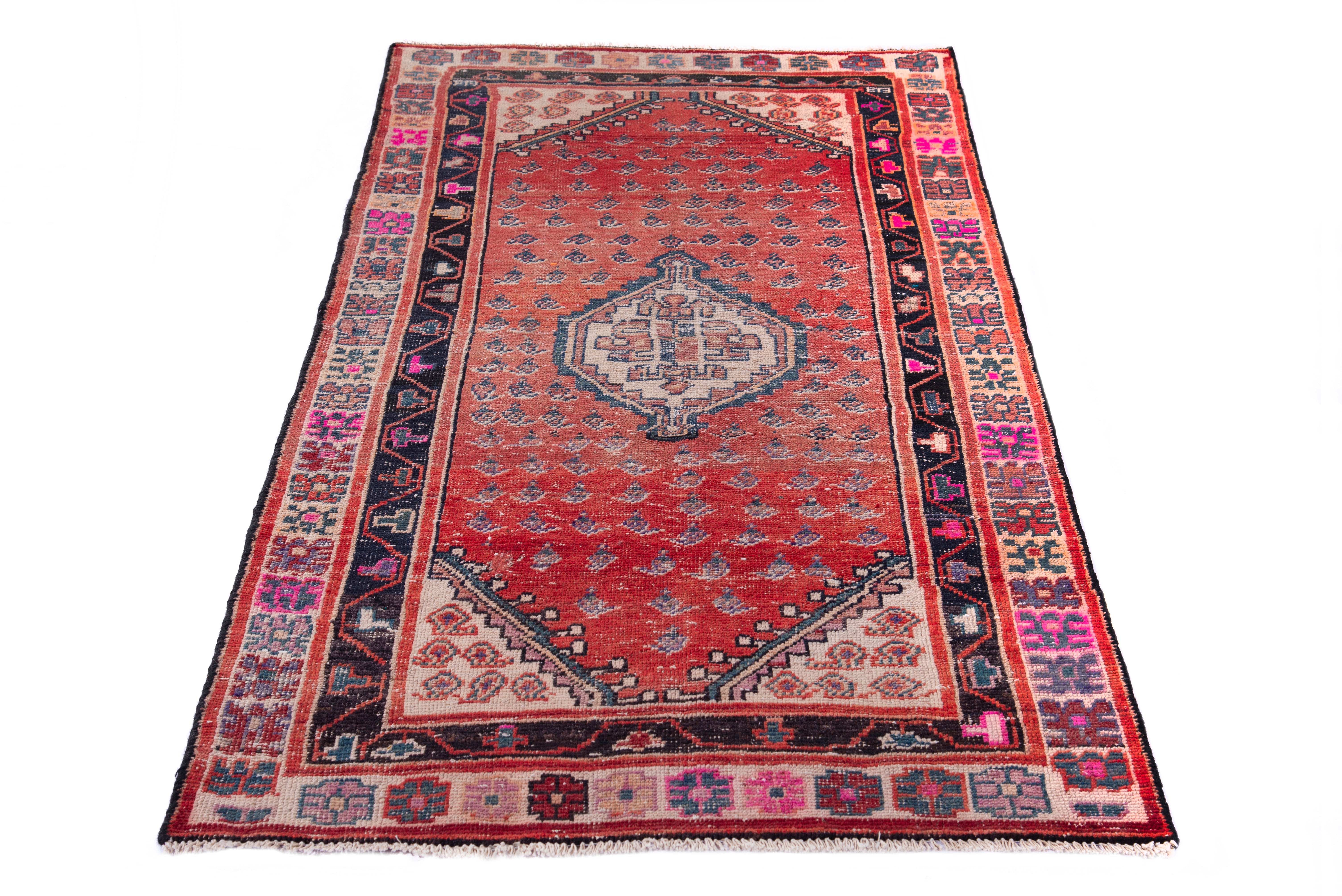Persian Lori runner rug in deep red and burgundy, view 3 of 18