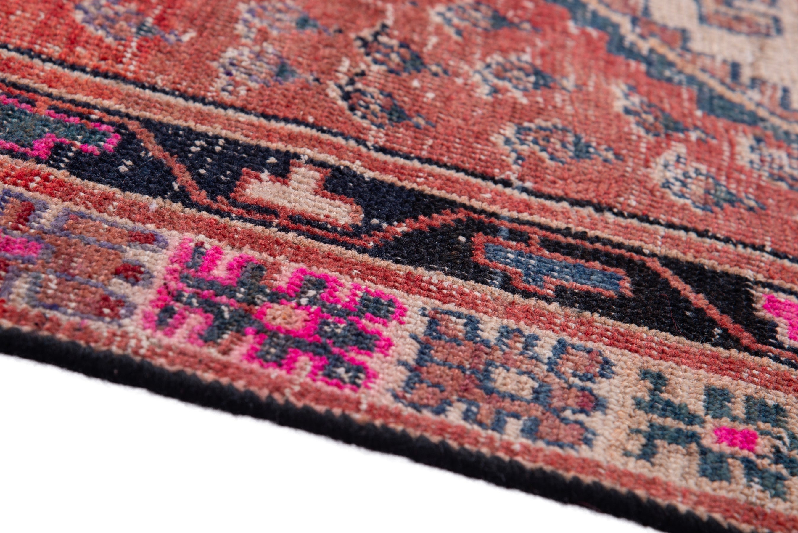 Persian Lori runner rug in deep red and burgundy, view 8 of 18