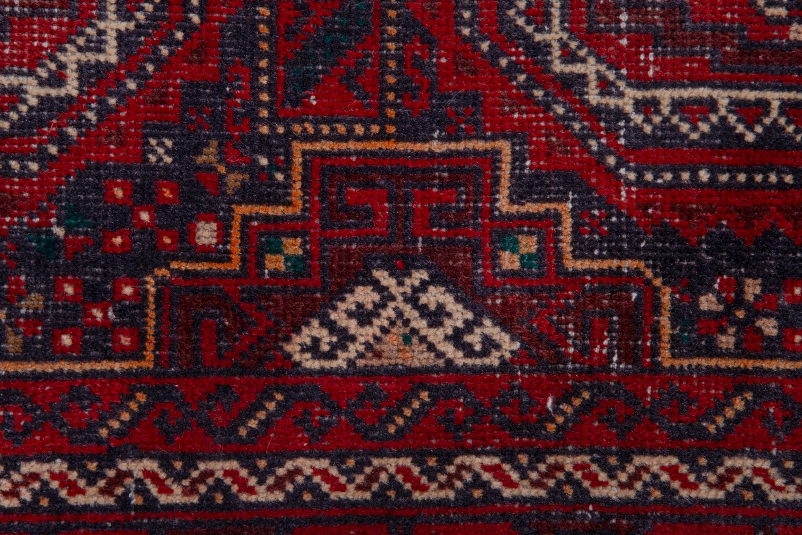 Persian Baluch accent rug in burgundy and deep red, view 10 of 16