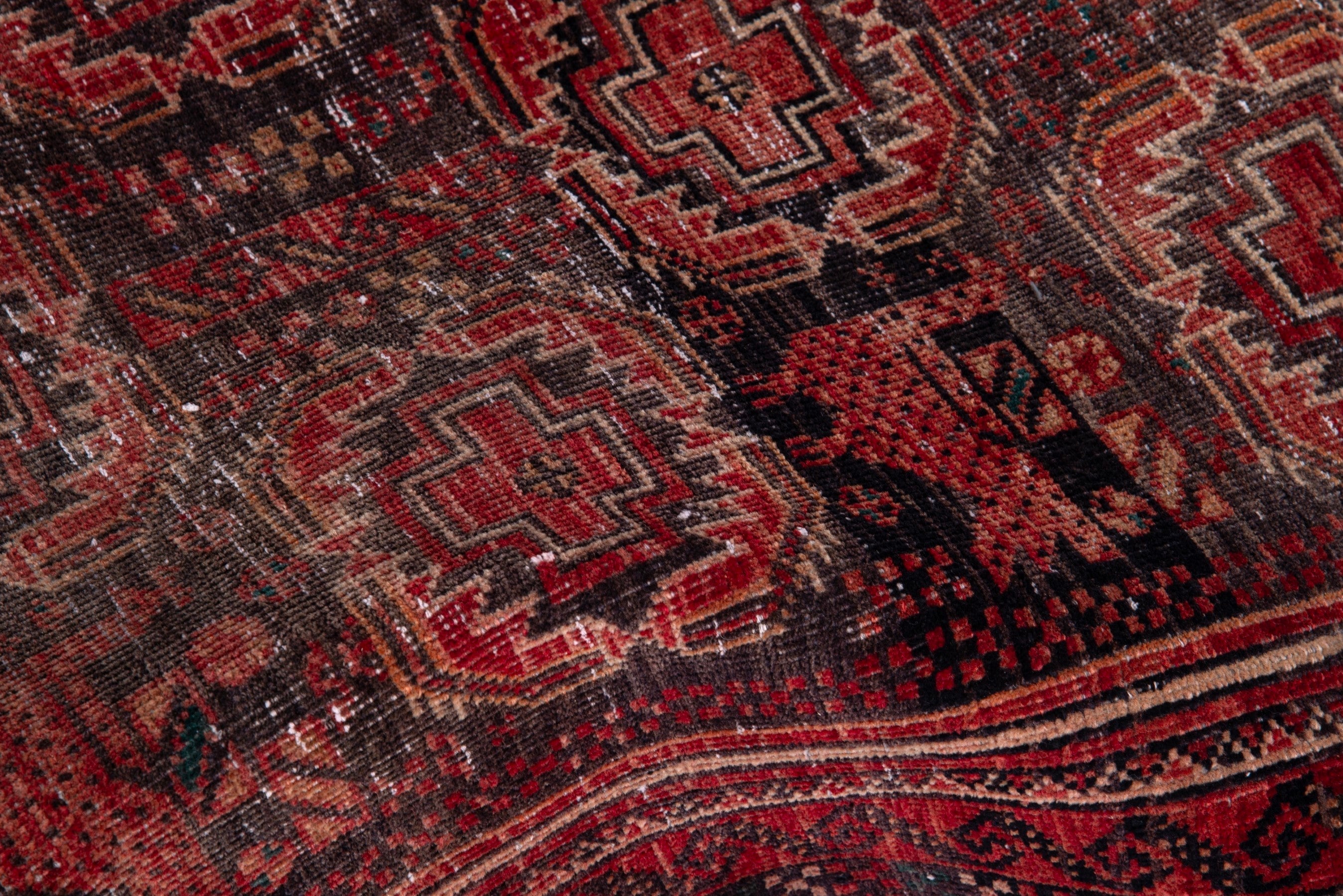 Persian Baluch accent rug in burgundy and terracotta, view 19 of 21