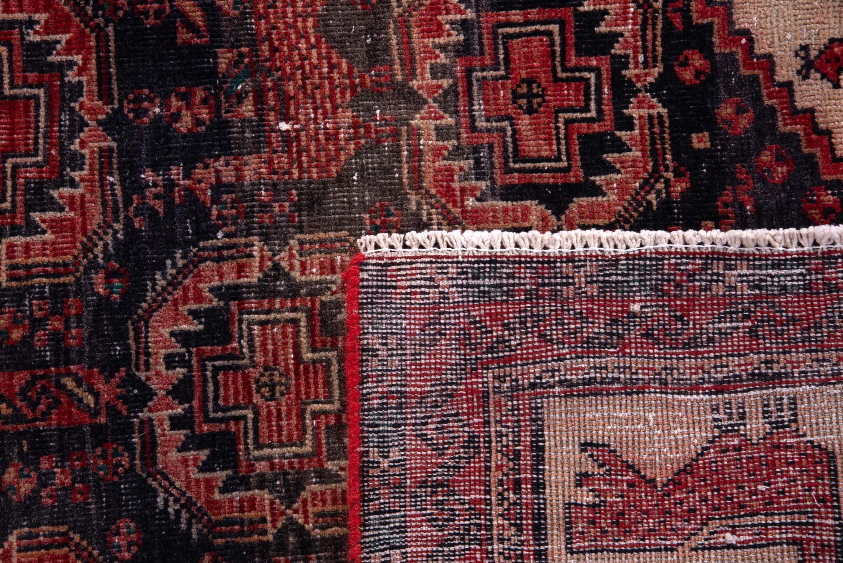 Persian Baluch accent rug in burgundy and terracotta, view 21 of 21