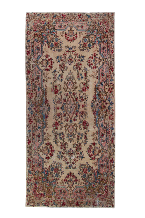 1370, Persian Kerman Runner Rug