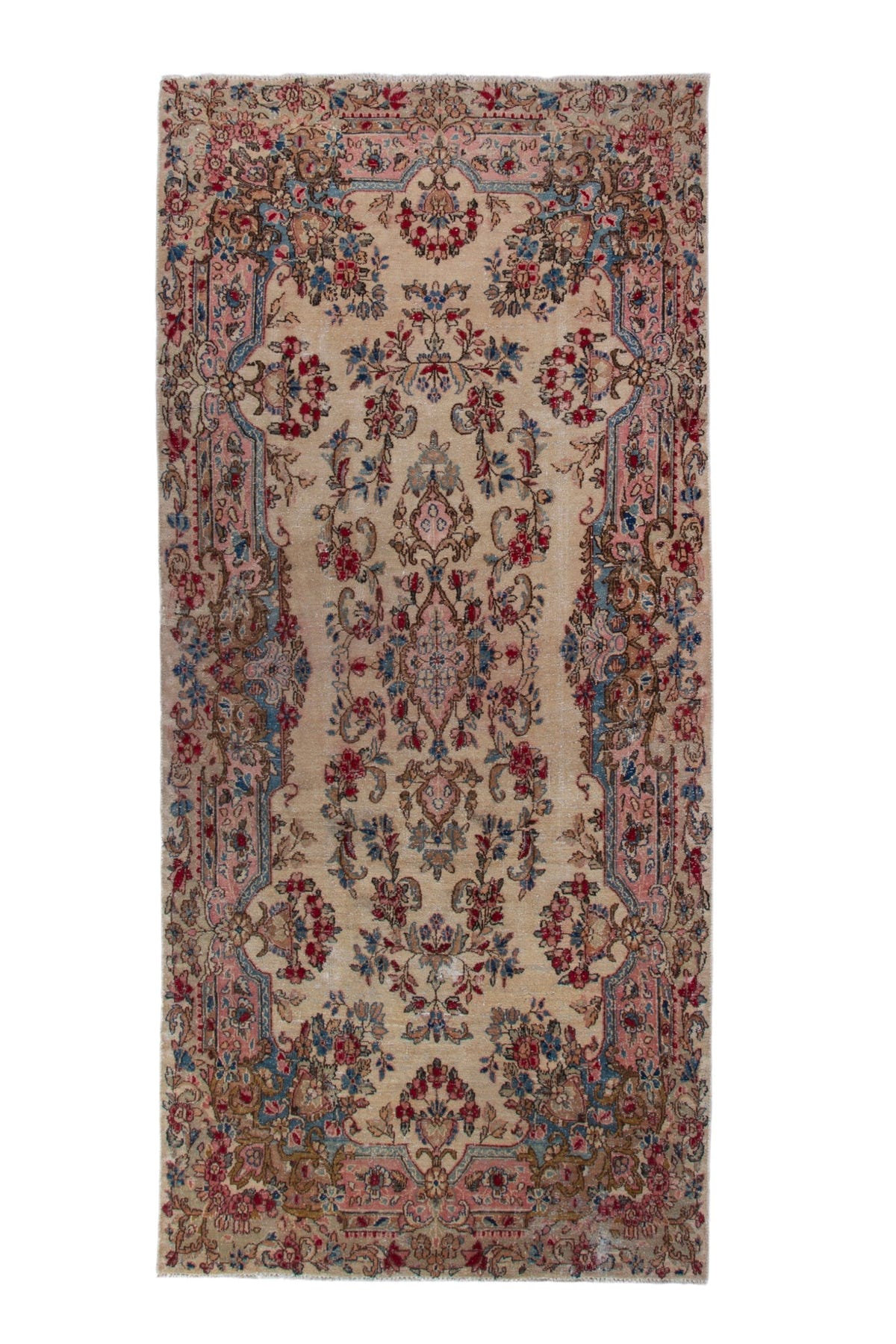1370, Persian Kerman Runner Rug