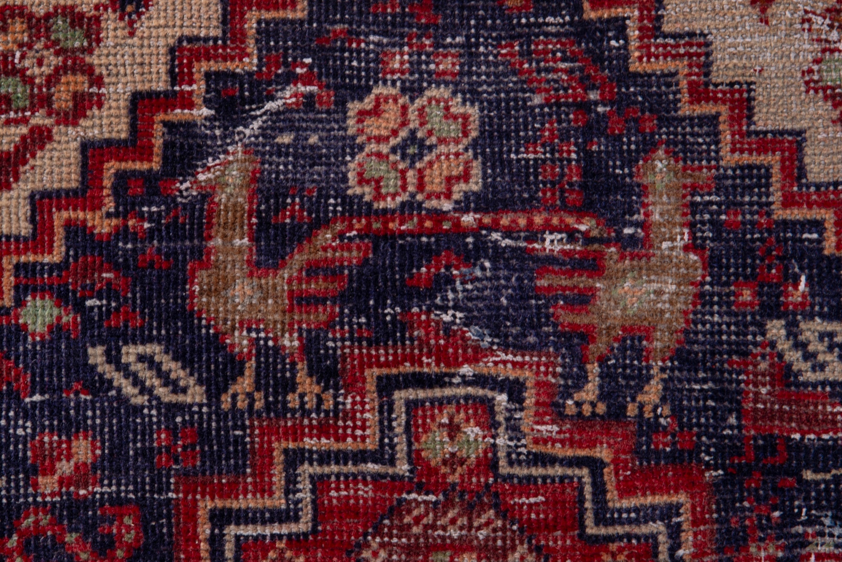 Persian Baluch accent rug in burgundy and navy, view 10 of 15