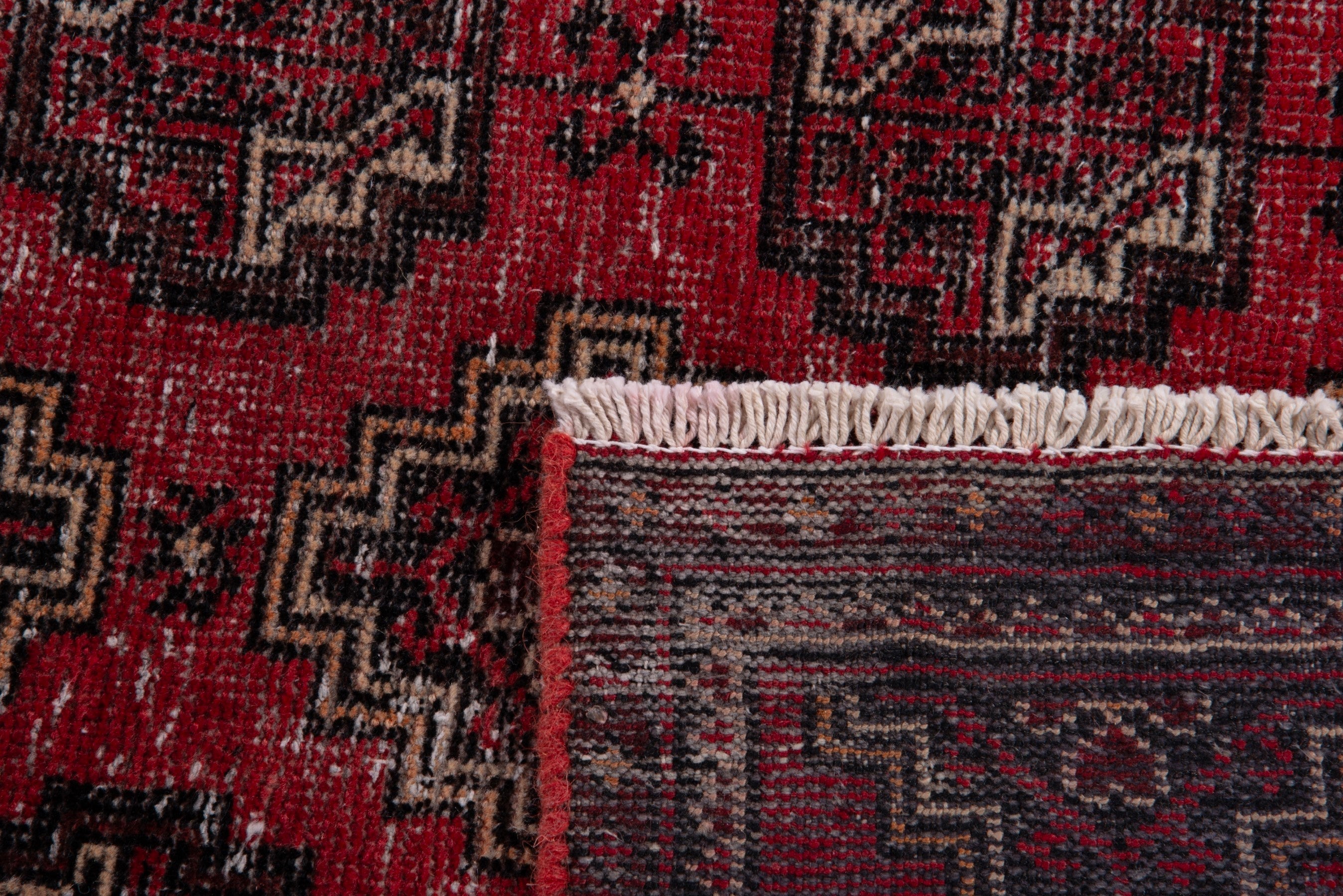Persian Ferdos accent rug in deep red and dark brown, view 15 of 15