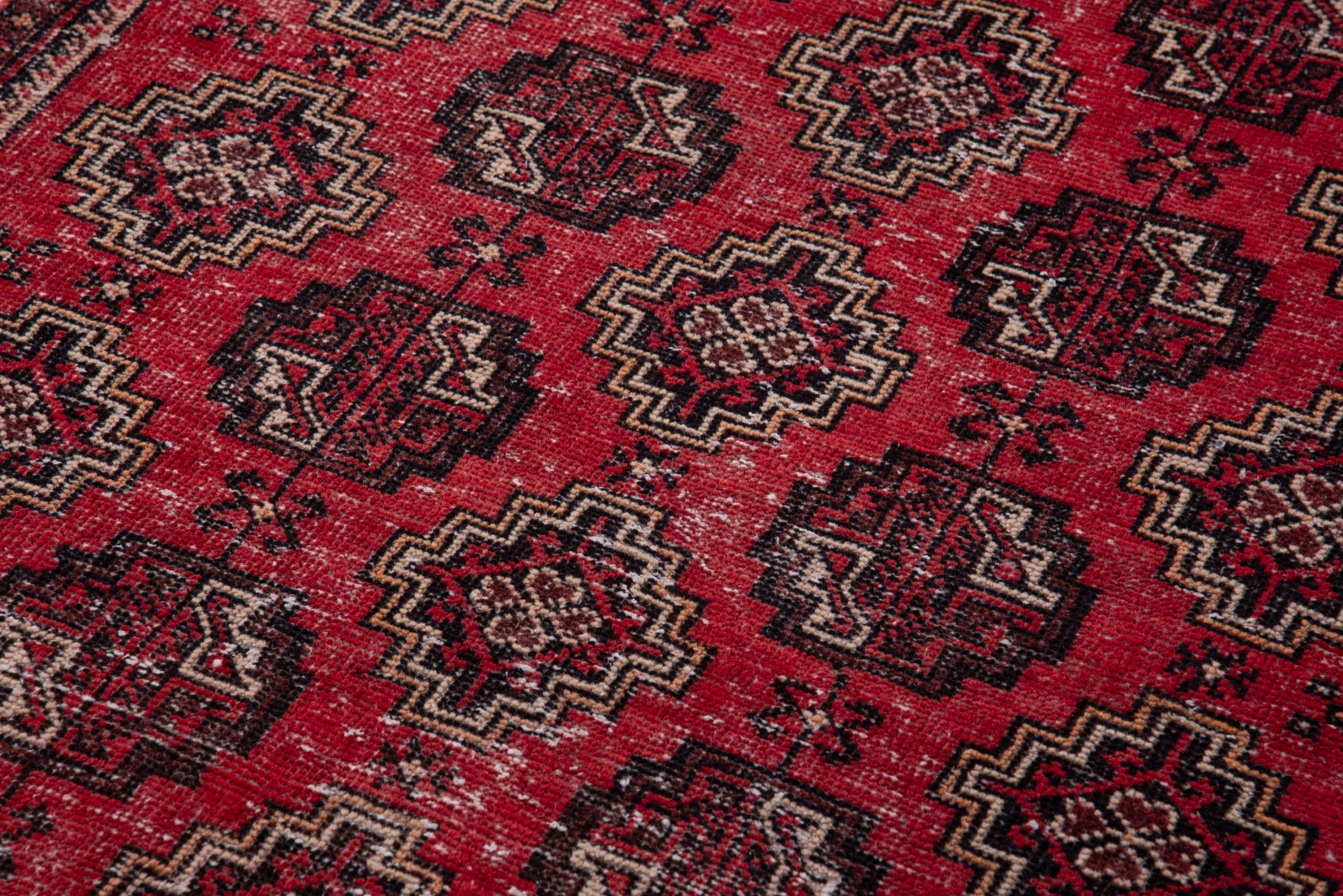 Persian Ferdos accent rug in deep red and dark brown, view 9 of 15