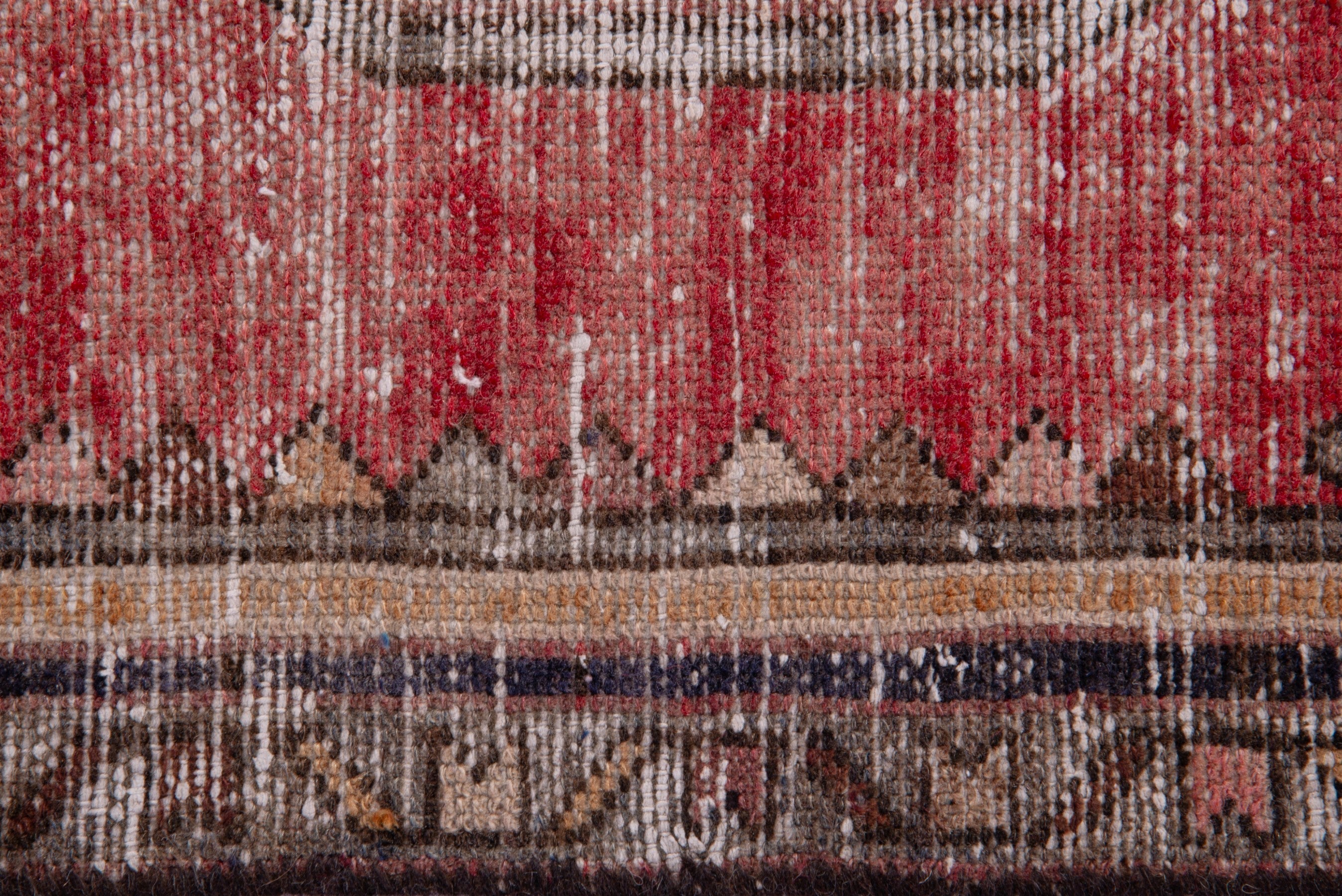 Persian Saveh accent rug in deep red and stone, view 10 of 17