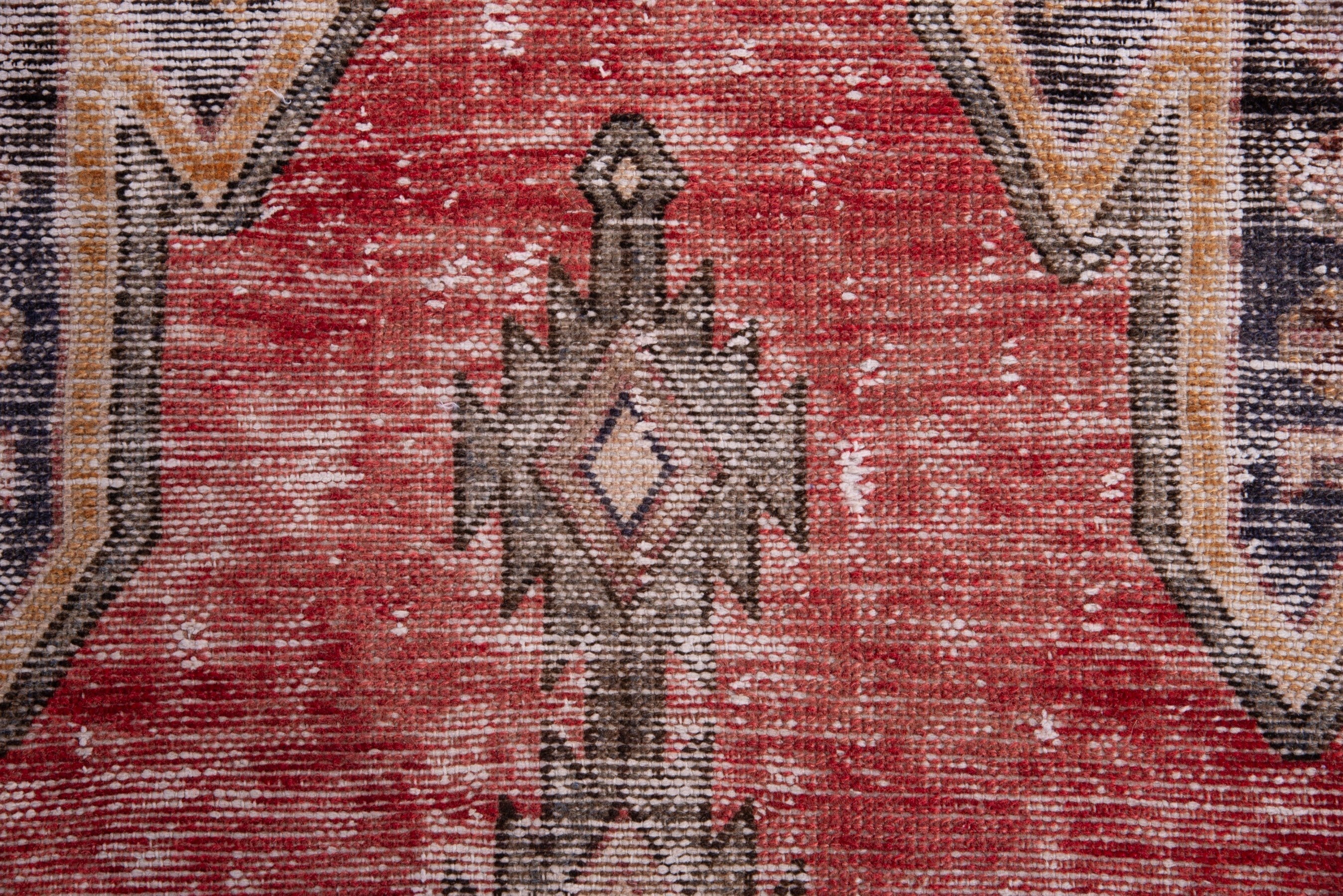 Persian Saveh accent rug in deep red and stone, view 11 of 17
