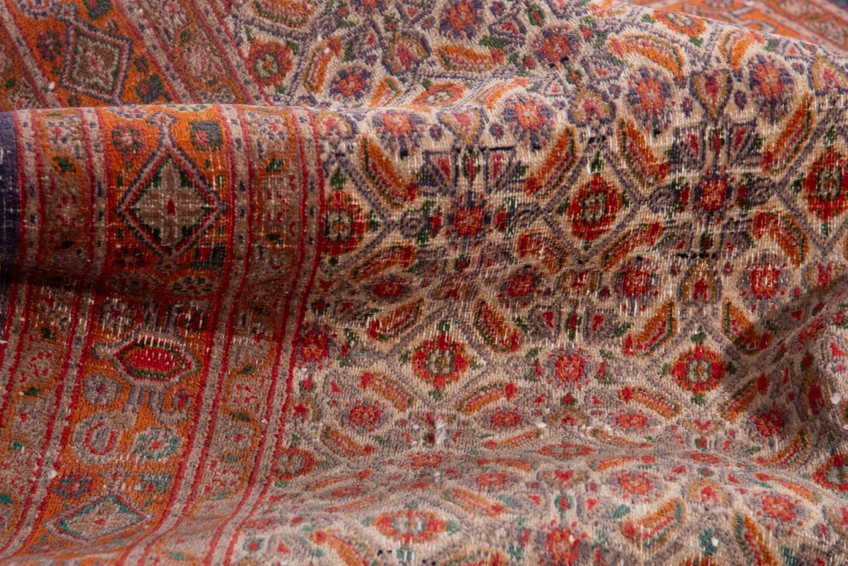 Persian Birjand runner rug in cream and rust, view 13 of 17