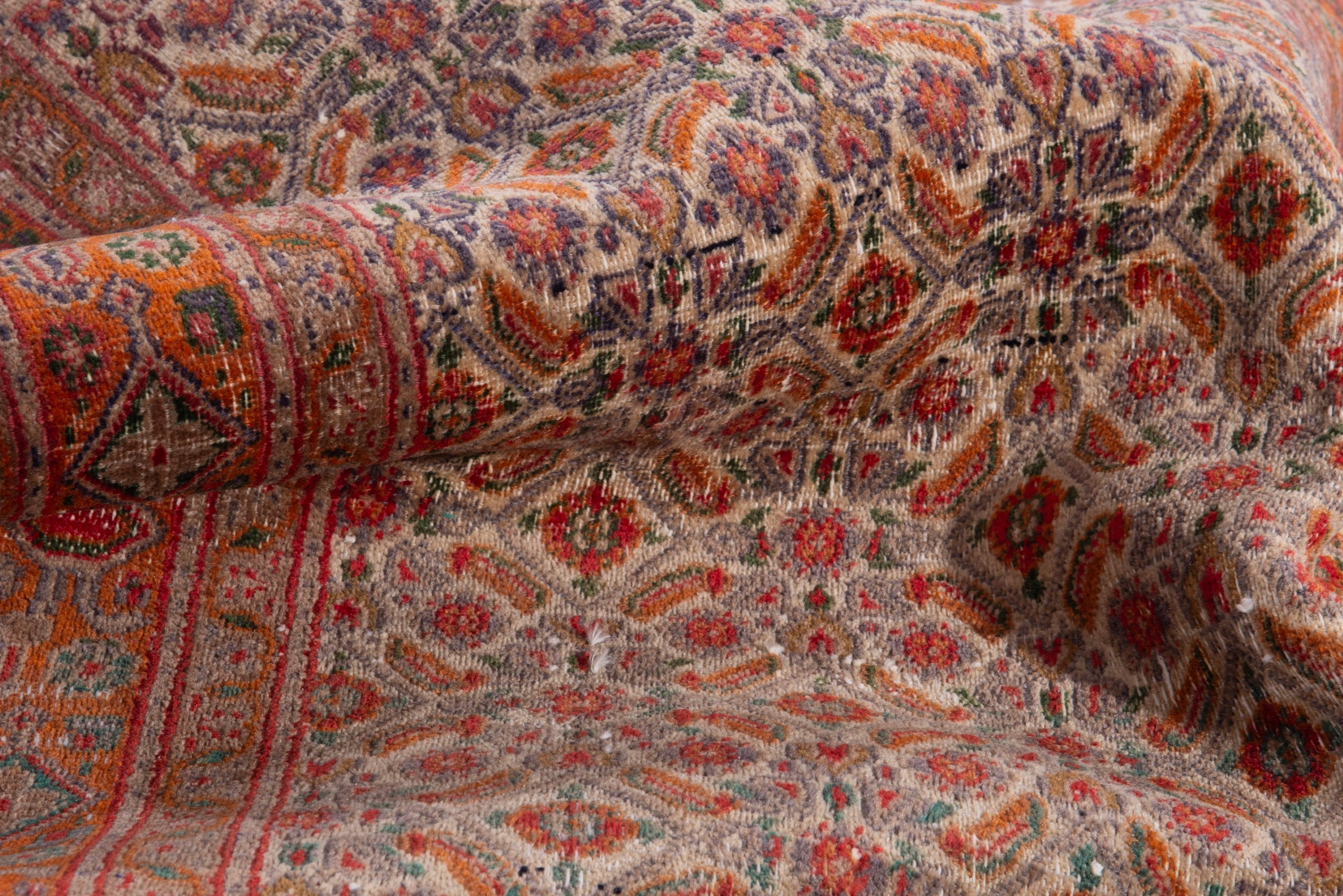 Persian Birjand runner rug in cream and rust, view 14 of 17