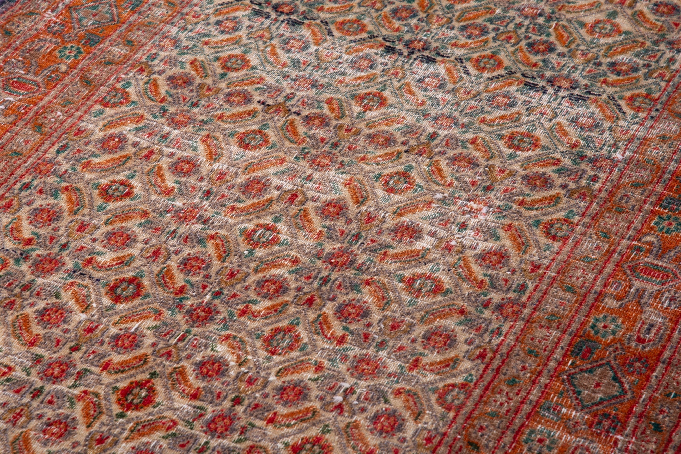 Persian Birjand runner rug in cream and rust, view 9 of 17