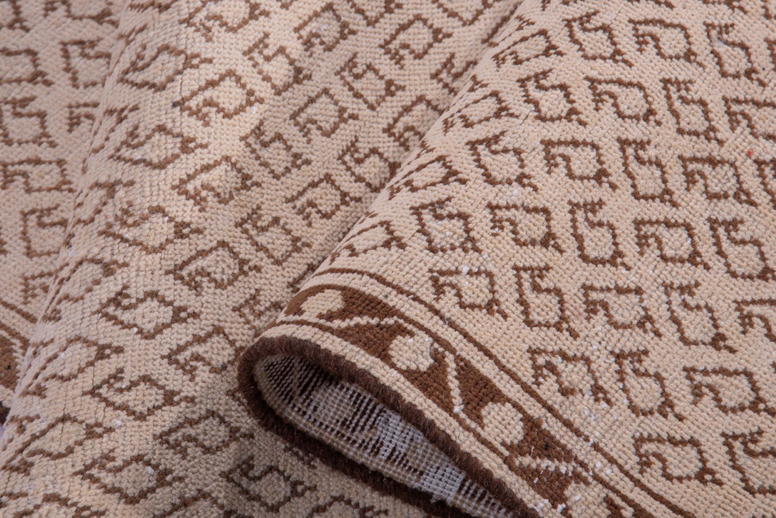Persian Arak runner rug in taupe and greige, view 14 of 17