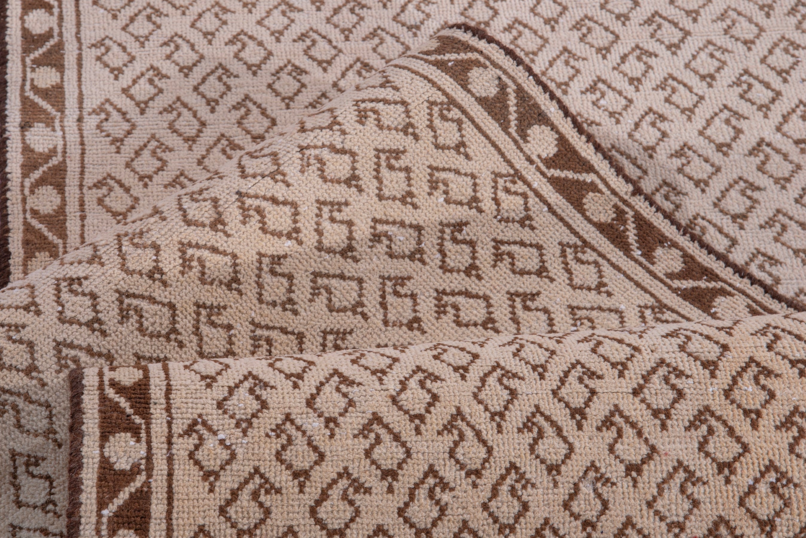 Persian Arak runner rug in taupe and greige, view 15 of 17