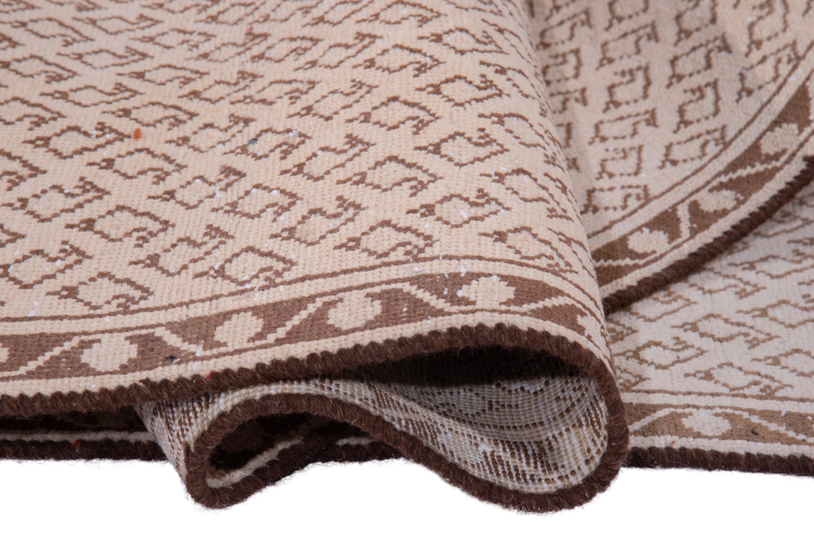Persian Arak runner rug in taupe and greige, view 16 of 17