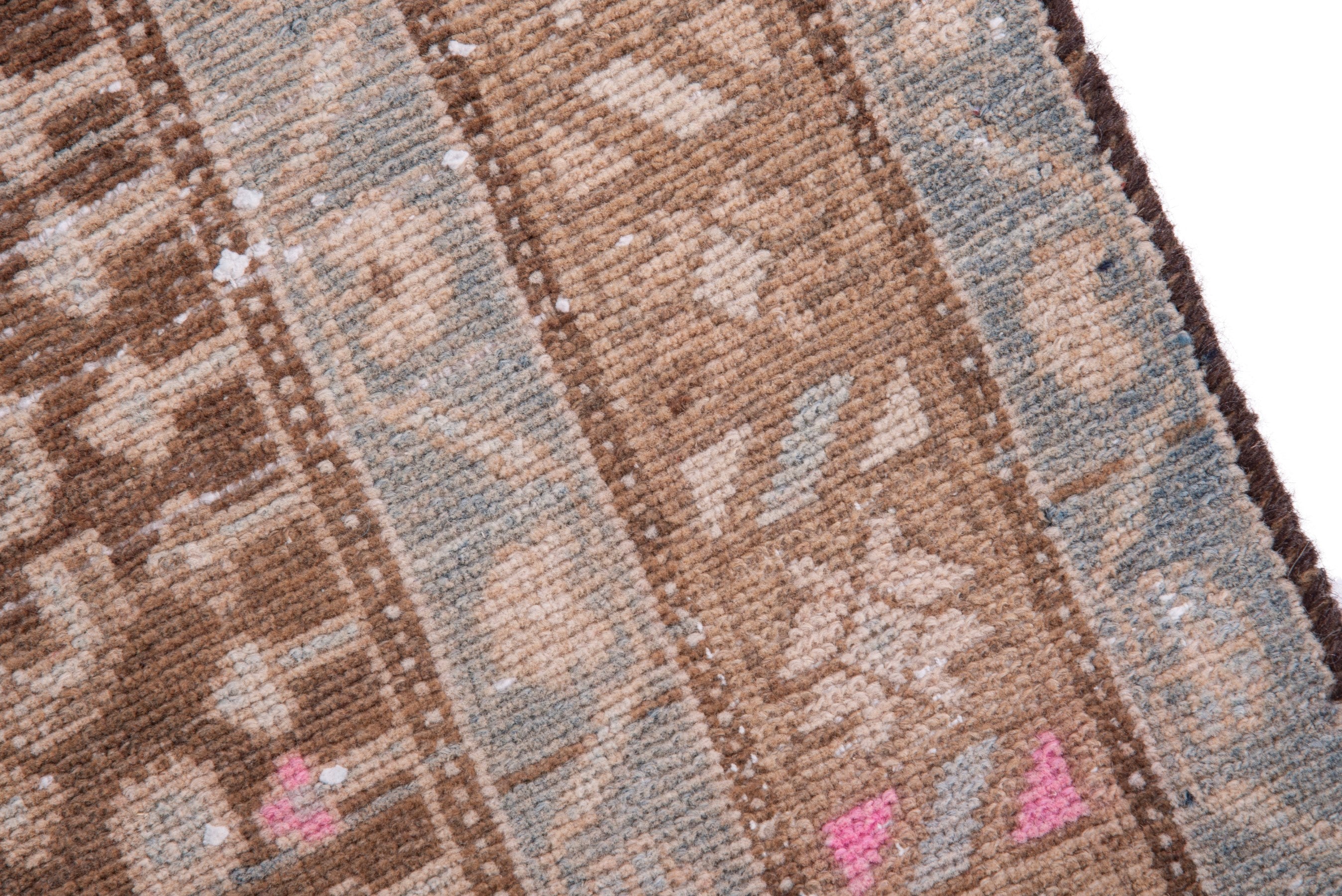 Persian Hamedan runner rug in burgundy and muted pink, view 7 of 17